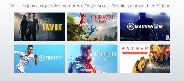 #E32018 - EA annonce Origin Access Premier