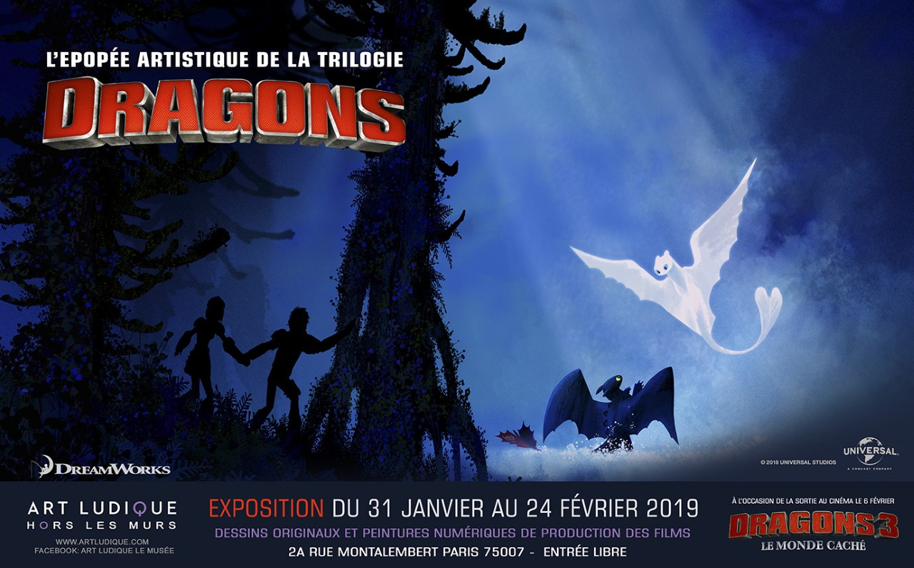 Exposition Art Ludique: 'L'Epopée Artistique de la Trilogie Dragons' le 31 janvier 2019