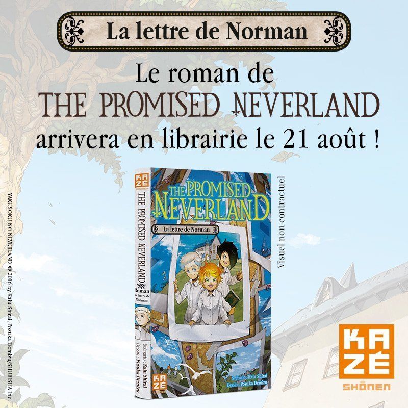 Le roman The Promised Neverland sortira chez Kazé le 21 août