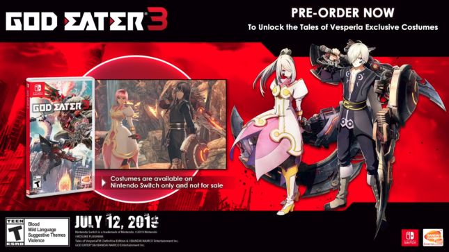Info presse : God eater 3 arrive sur Switch