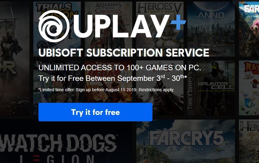 #E32019 : Ubisoft présente son service d'abonnement Uplay+