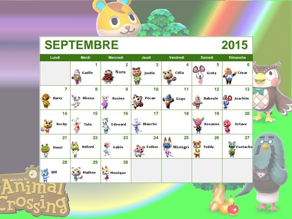 Les anniversaires des résidents : - Animal Crossing New Leaf