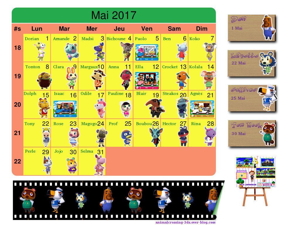 Les Anniversaires Des Residents Animal Crossing New Leaf Les Anniversaires Des Residents Animal Crossing New Leaf