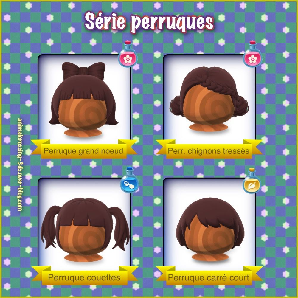 Série perruques : - Animal Crossing New Leaf