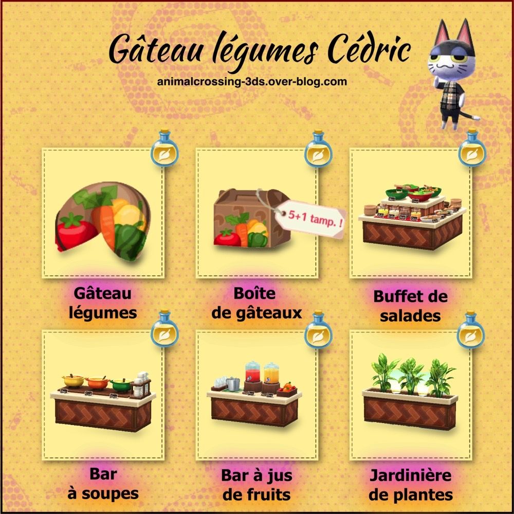 Gateau Legumes De Cedric Animal Crossing New Leaf