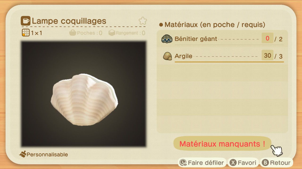 Les coquillages (prix) : New Horizons - Animal Crossing New Leaf