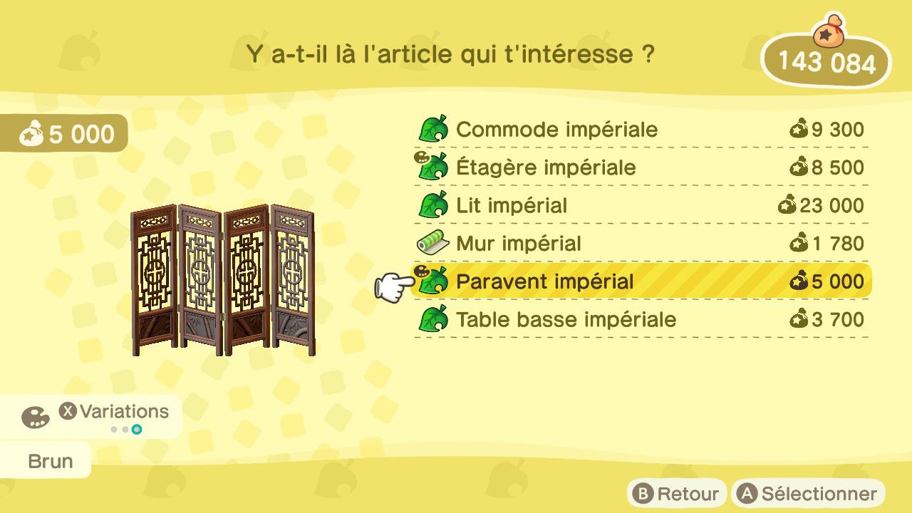 La collection impériale (New Horizons) : - Animal Crossing New Leaf