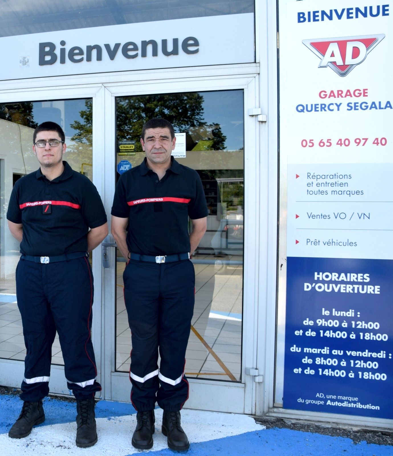 Légende : à gauche l’employé Benjamin Chauzenou et à droite, son employeur, Frédéric Hug