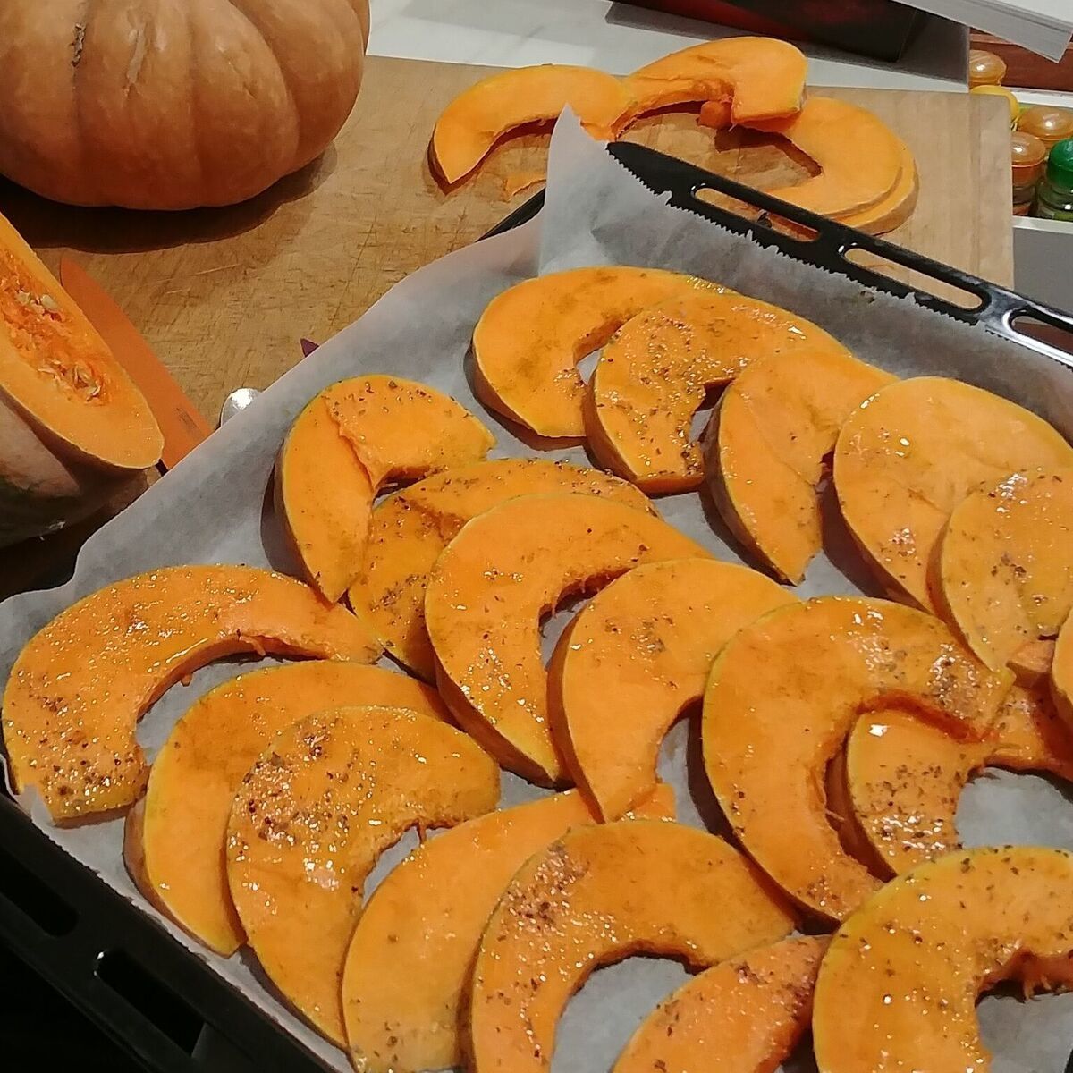 Courge rôti au curry