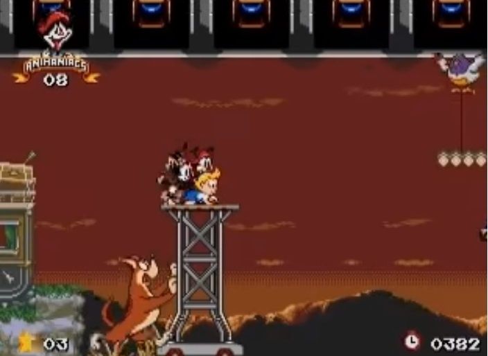 jeu megadrive Animaniacs