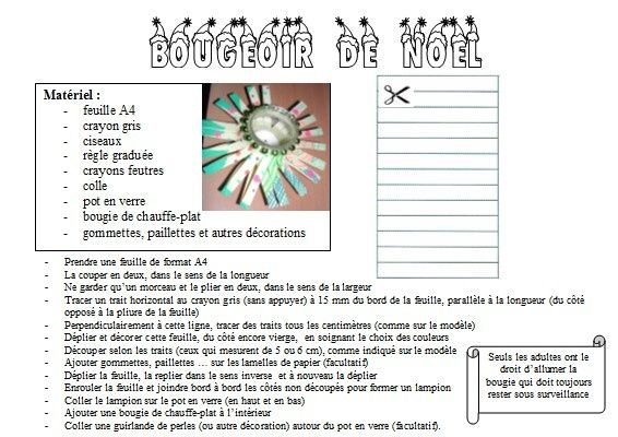 Bricolage de Noël : bougeoir de Noël - La Classe de Myli Breizh