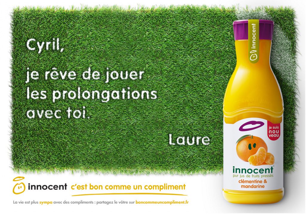 Innocent - "Bon comme un compliment" (smoothies) I Agence : Rosbeff!, Paris, France (2016)