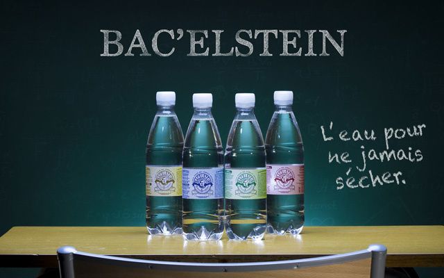 Bagelstein crée Bac'Elstein : les premières bouteilles d'eau antisèches pour tricher pendant le bac