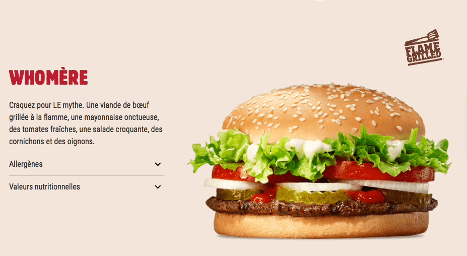 Pour la Fête des Mères, Burger King a renommé son célèbre Whopper en Whomère