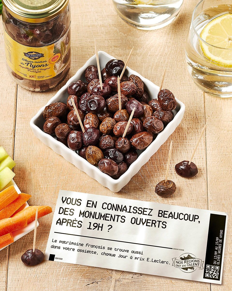 Olives noires de Nyons "Nos Régions ont du talent" - E. Leclerc