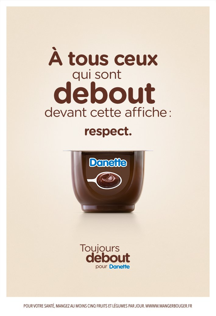 Danette revient en publicité avec une nouvelle signature "Toujours debout"