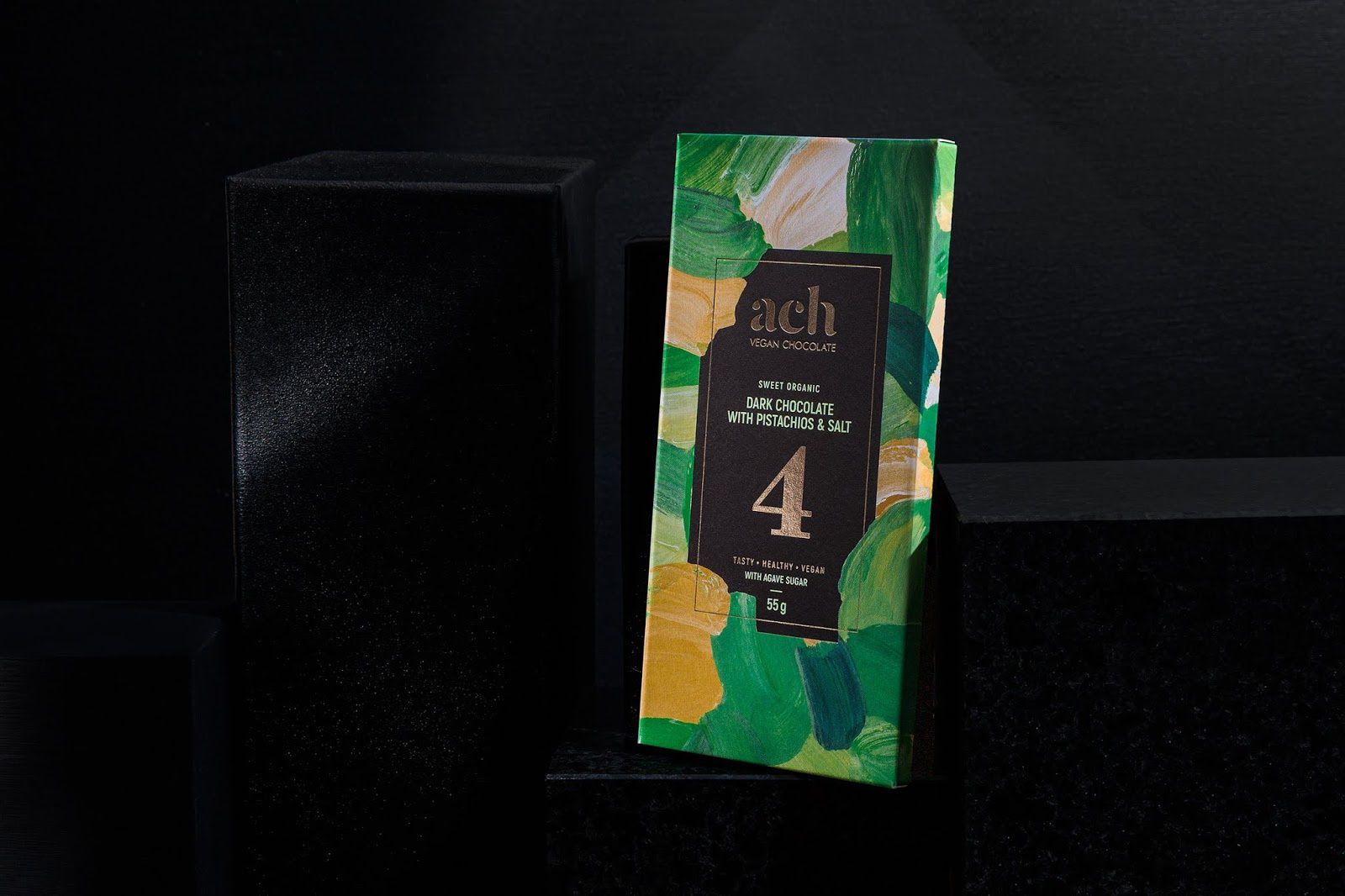 Ach Vegan Chocolate - Collection LA MUSE (chocolat vegan) I Design : Gintarė Marcinkevičienė, Lituanie (octobre 2019)