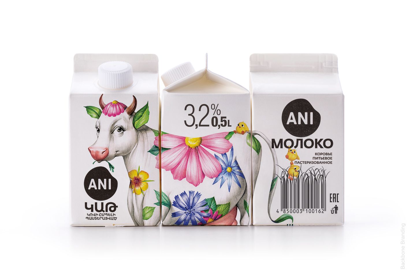 ANI (produits laitiers) I Design : Backbone Branding, Arménie (janvier 2020)