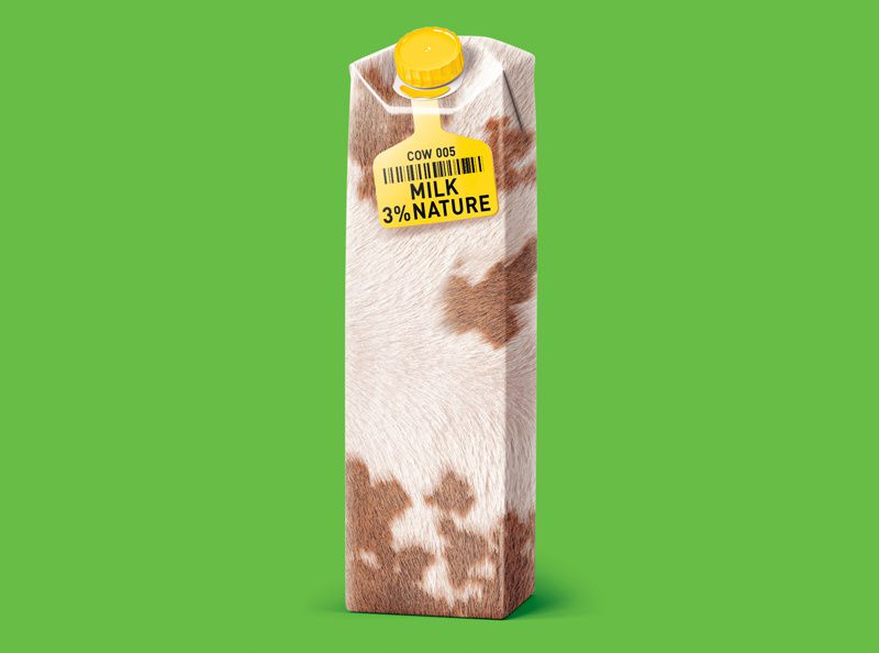 Milk Nature (lait) | Design (concept) : Roman Belichenko, Russie (mai 2016)