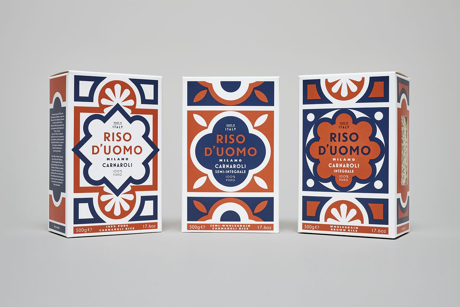 Riso D’uomo (riz Carnaroli - design inspiré des motifs du carrelage du Dôme de Milan) I Design : Here Design, Royaume-Uni (2018)