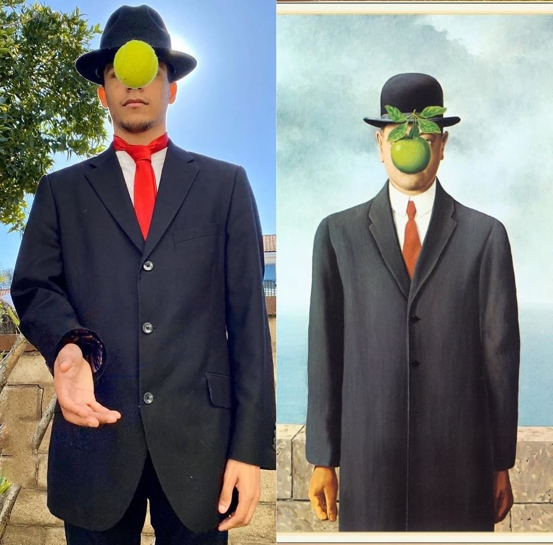 "Le fils de l'homme" - René Magritte I ©bluphiv @ sur Instagram pour le Getty Museum Challenge