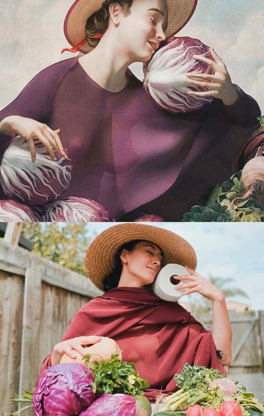 "The Cabbage Girl" - Rafael Ochoa I © @caewri sur Instagram pour le Getty Museum Challenge