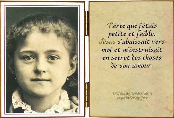 1 octobre Ste Thérèse de Lisieux, de l&#39;Enfant-Jésus - Le chemin des petites  choses - Paroisse de Colomiers - Diocèse de Toulouse