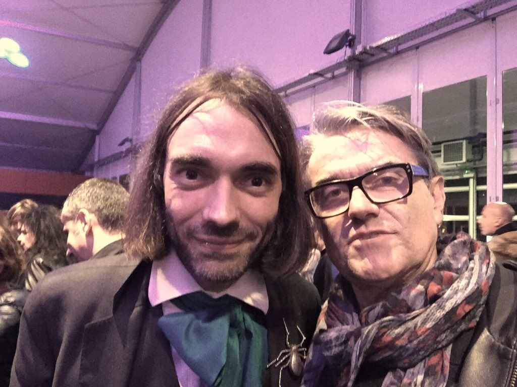 Cédric Villani et Pierre Cabaré au meeting Macron Lyon