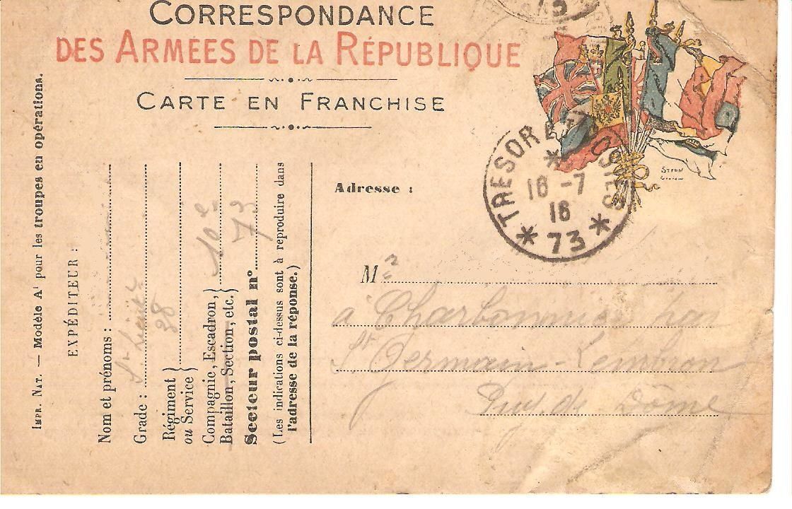 Correspodance d'un militaire de l'époque