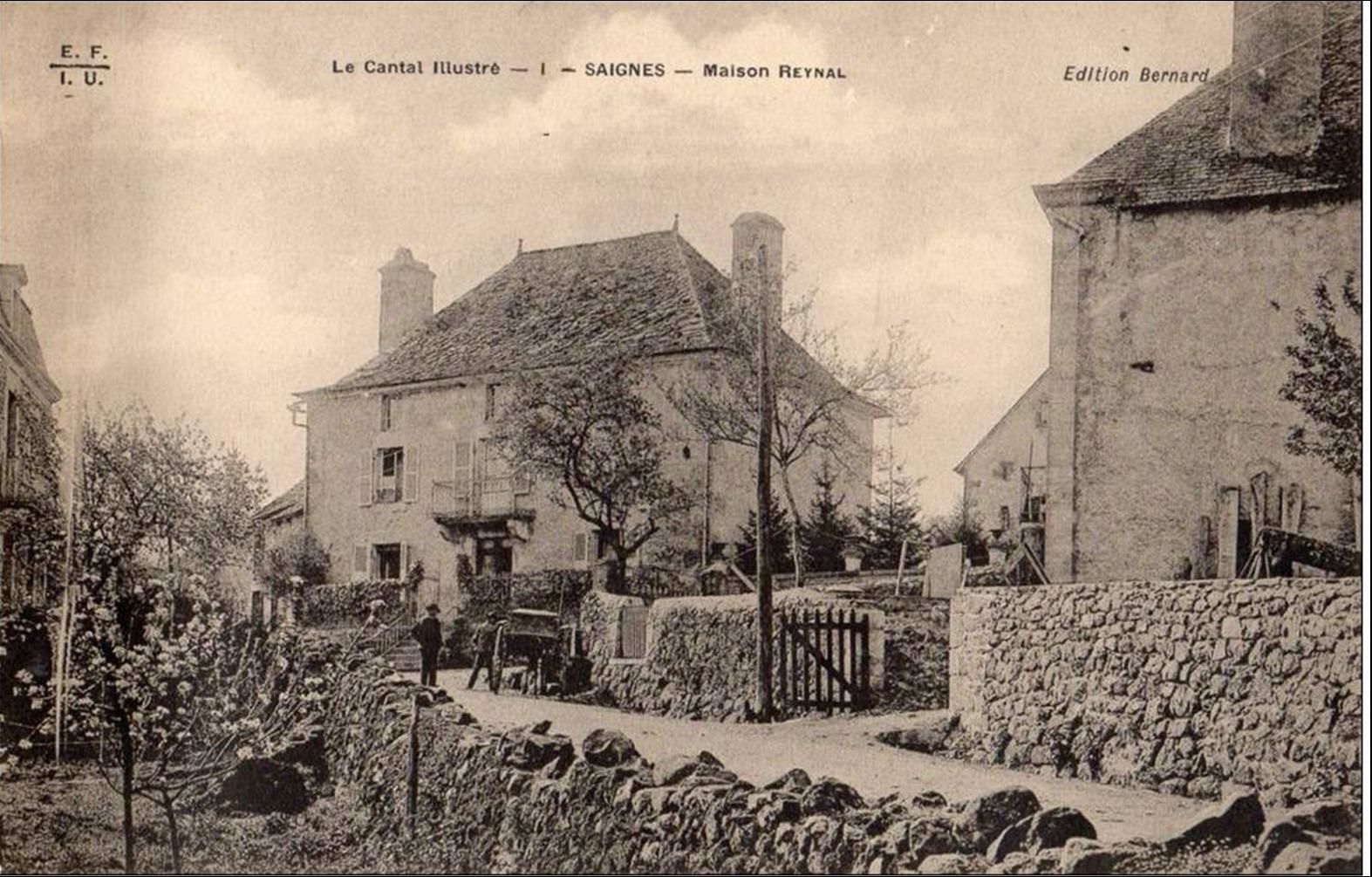 Saignes dans le Cantal en cartes postales anciennes