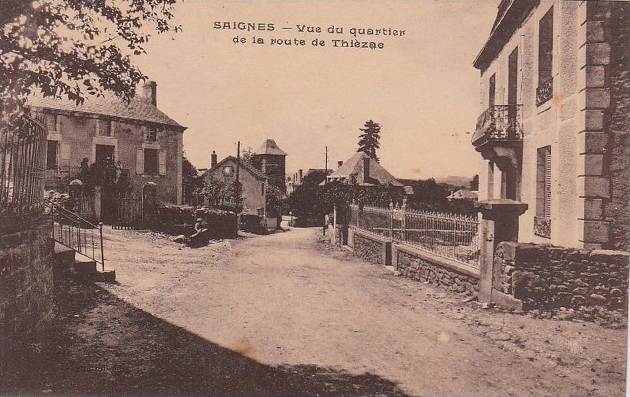 Saignes dans le Cantal en cartes postales anciennes