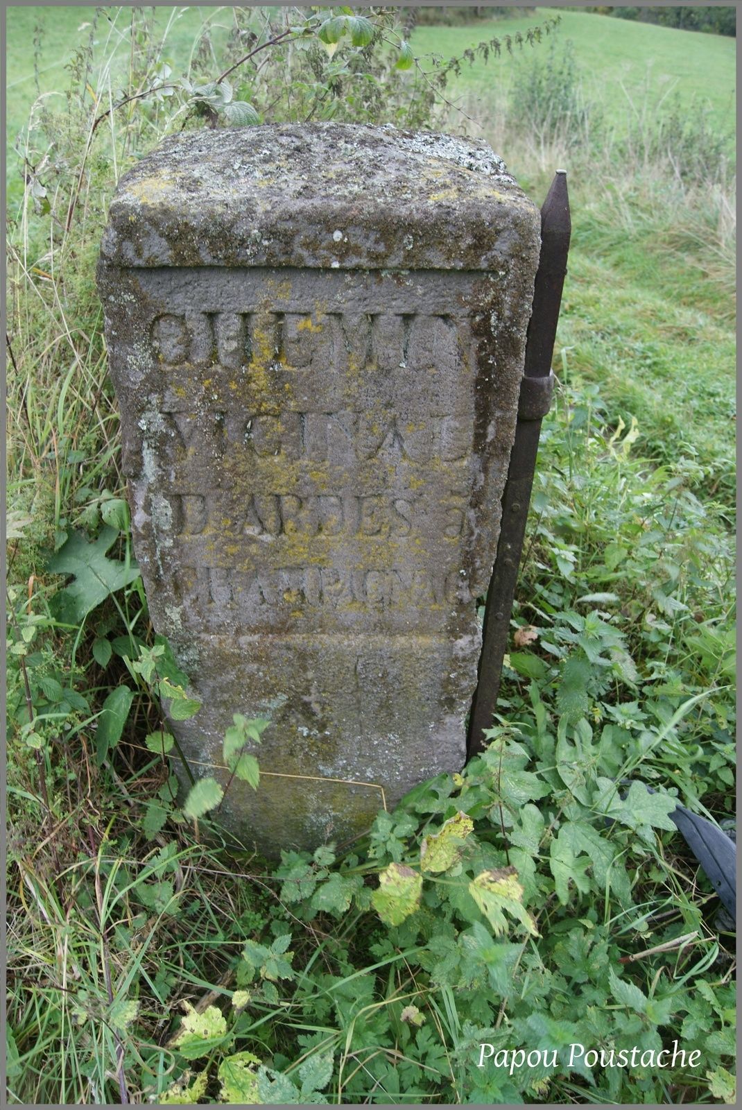 Panneau d'indication à Champagnac