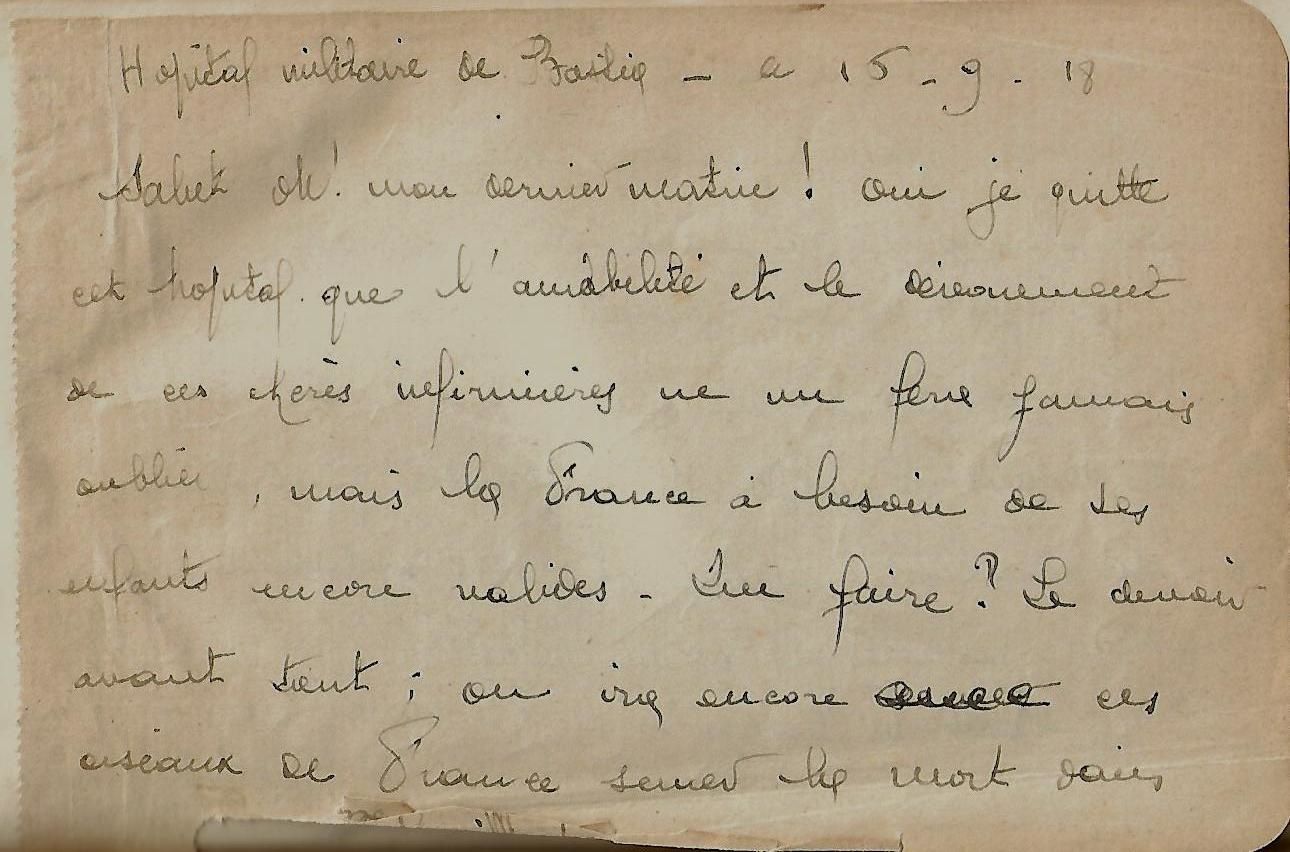 Les infirmières pendant la grande Guerre