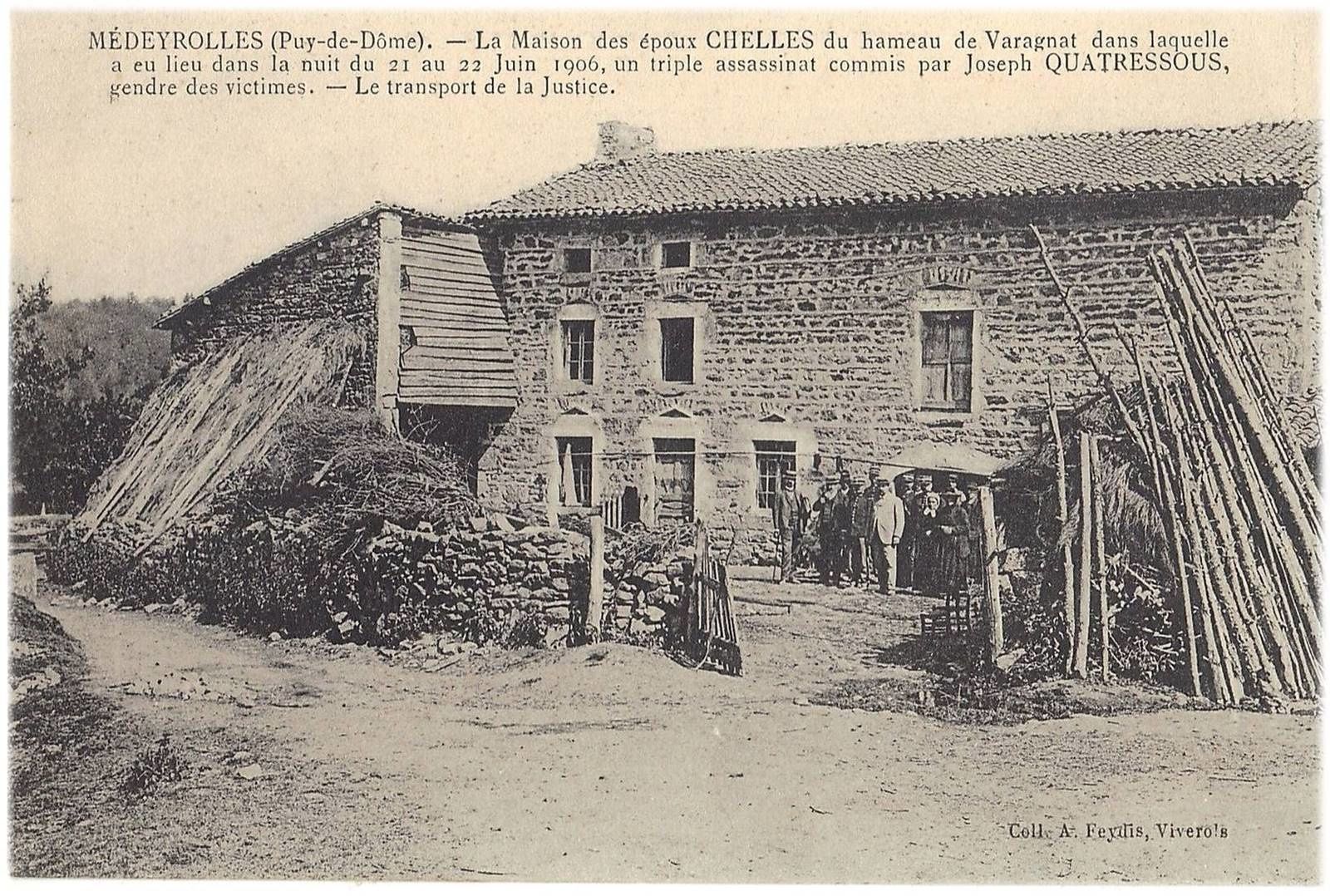 Faits divers aux environs d'Ambert:Triple meurtre de Joseph Quatresous