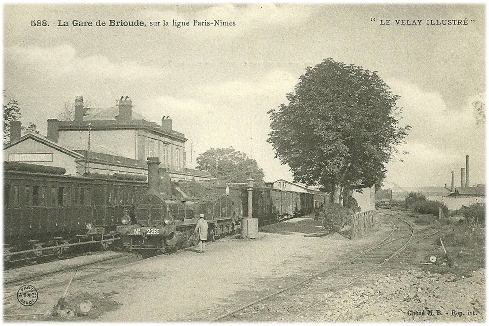 La gare de Brioude le Départ