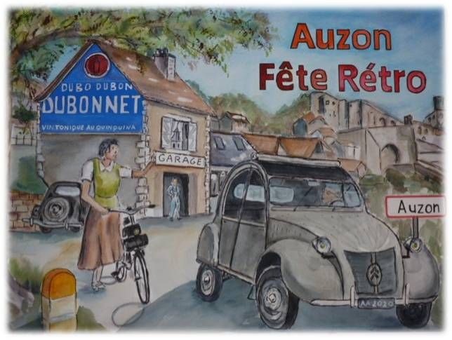 Annonce de la fête Rétro 2020 à Auzon