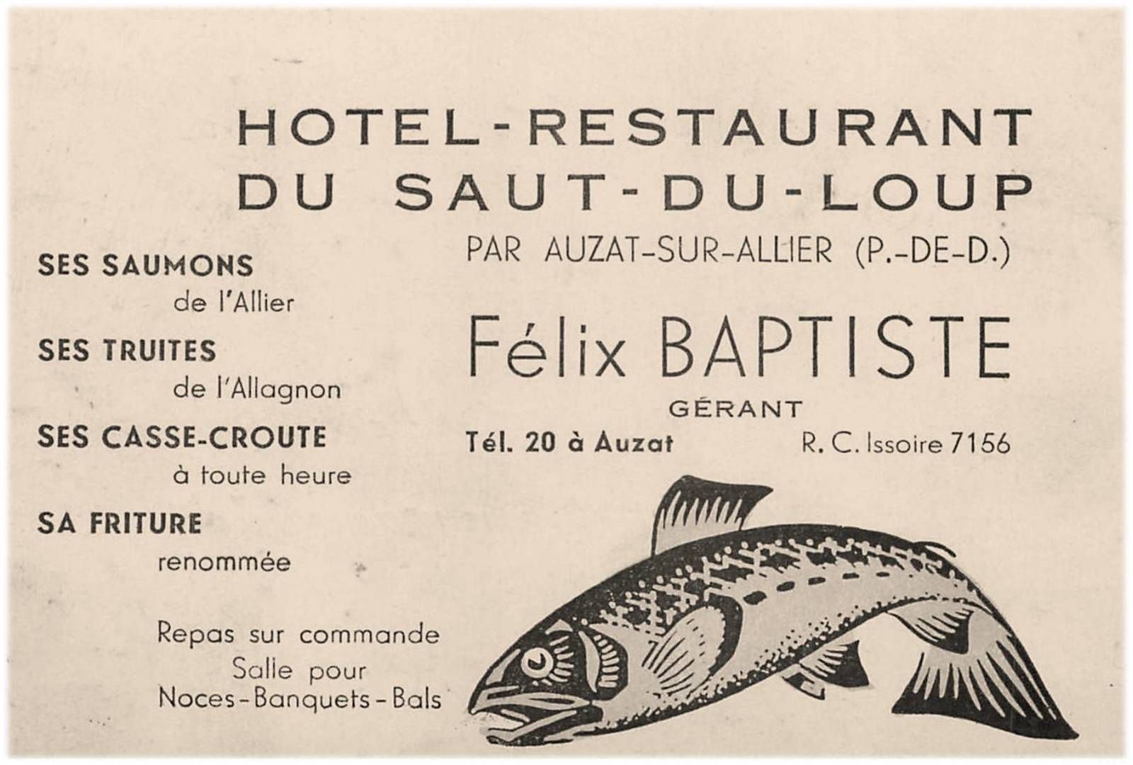 Auzat sur Allier(Lacombelle et saut du Loup)de 1890 à 1920