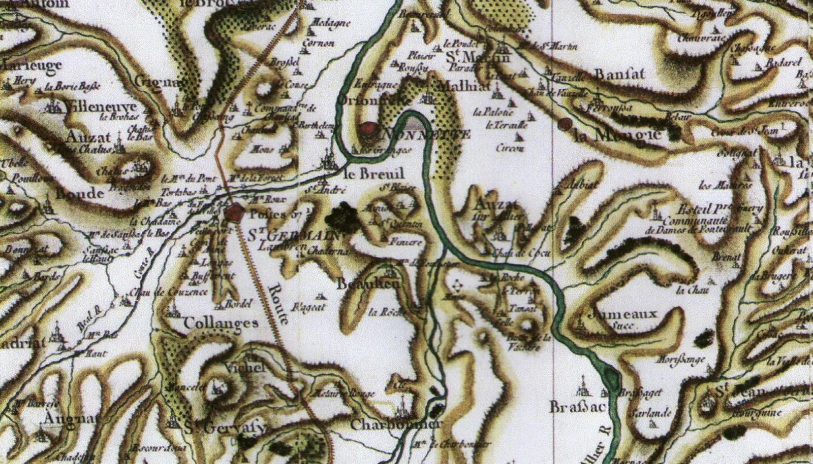 Auzat sur Allier(Lacombelle et saut du Loup)de 1890 à 1920