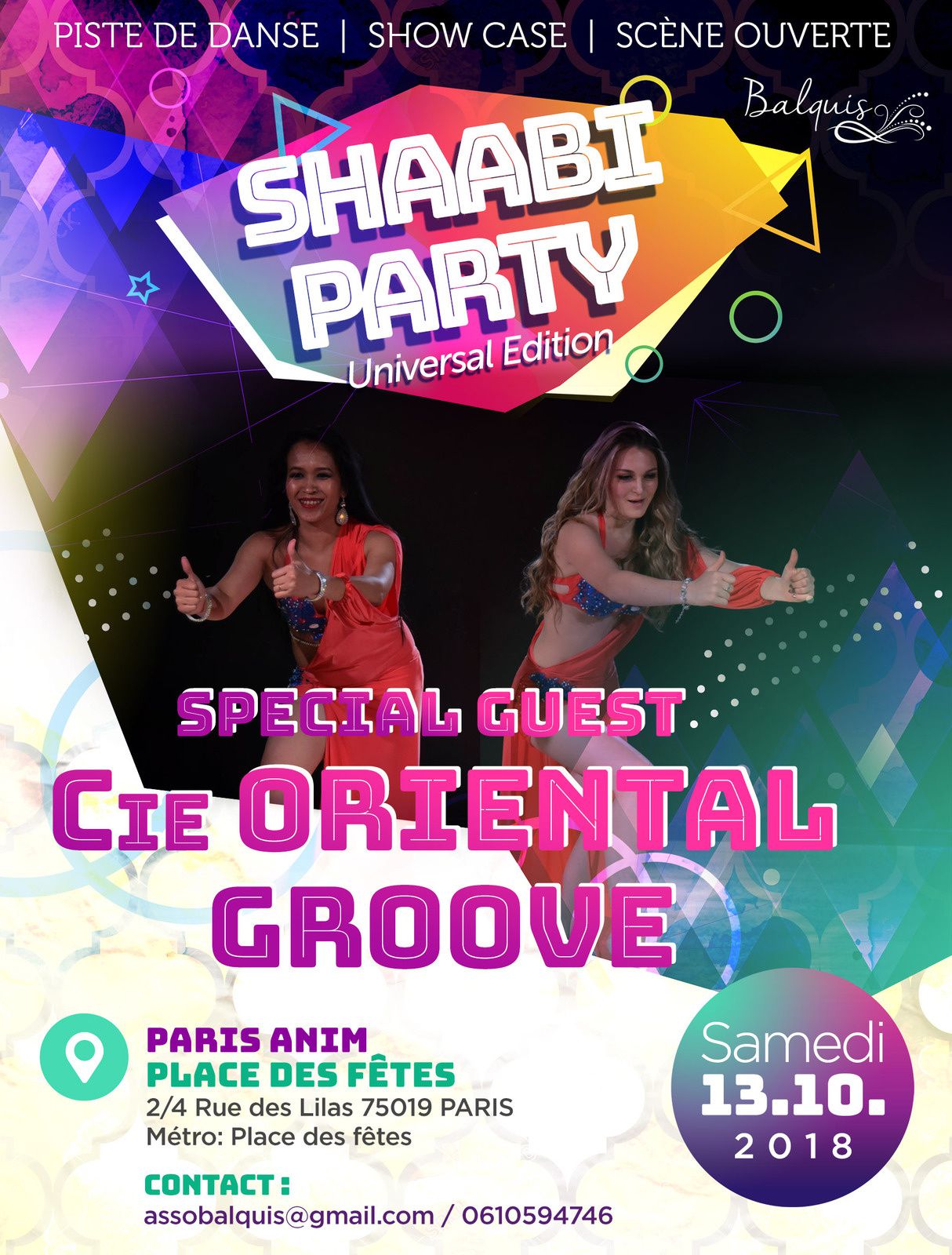 La Compagnie Oriental Groove, danseuses orientale danseuses du ventre à Paris pour le spectacle SHAABI PARTY