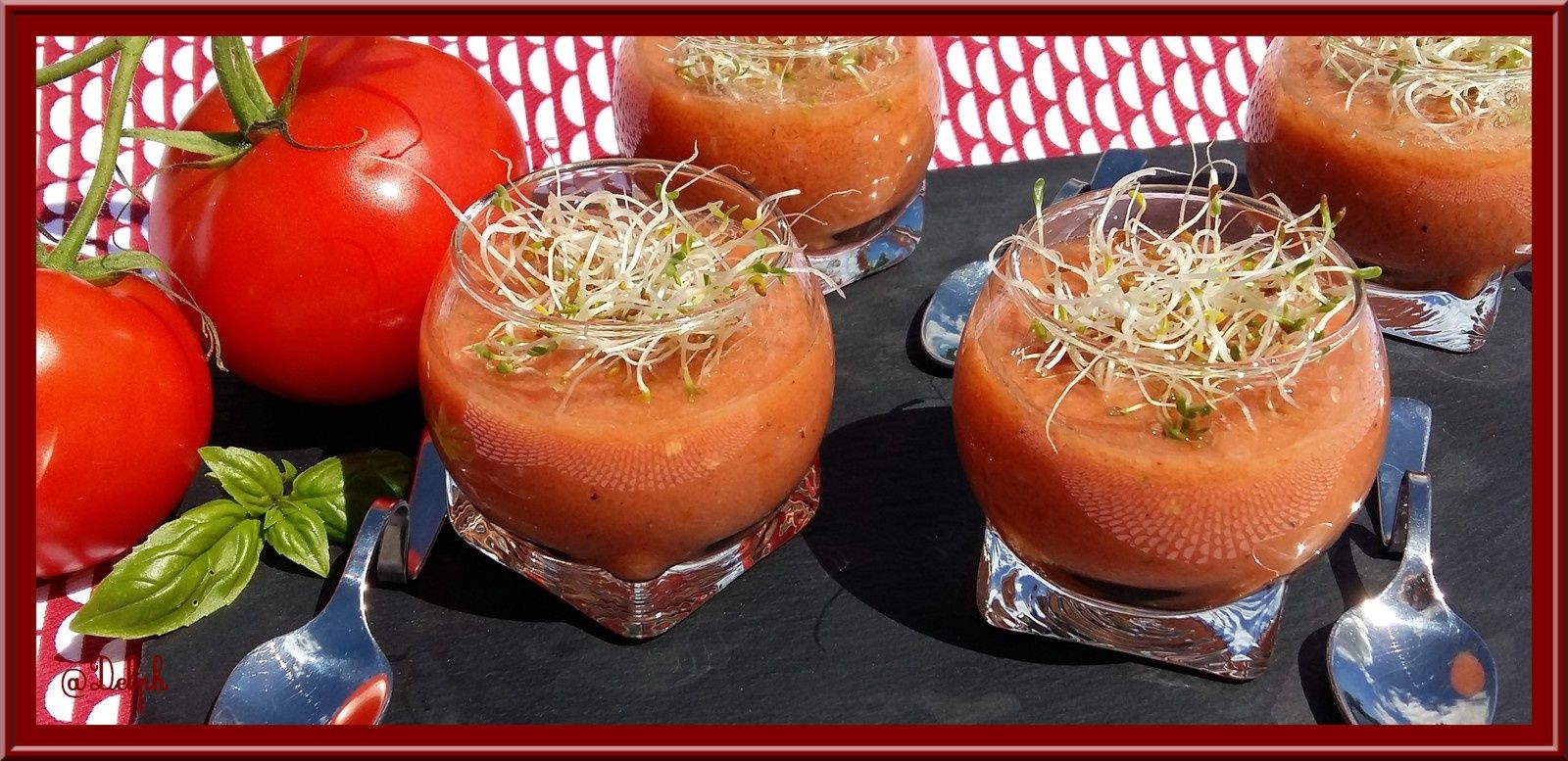 Soupe De Tomates Basilic Ail Et Vinaigre Balsamique Oh La Gourmande