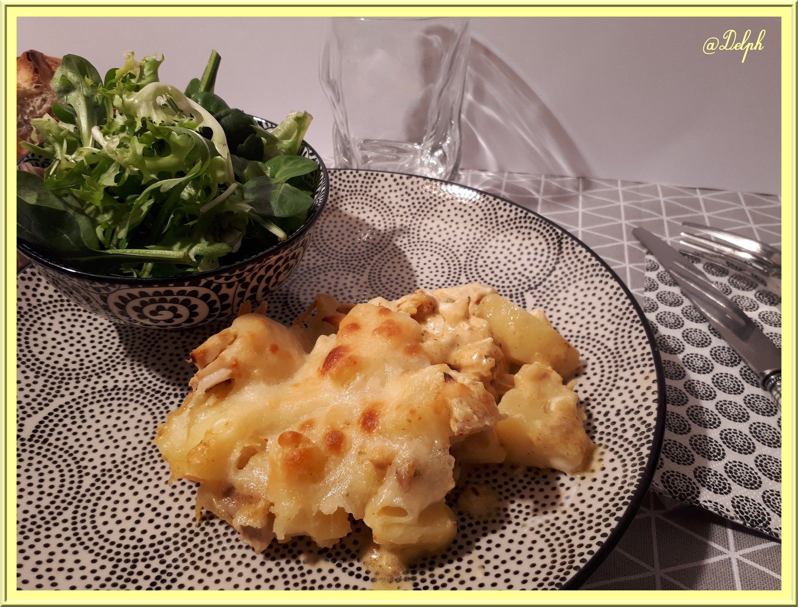 Gratin De Pommes De Terre Poulet Rôti Et Mozzarella Au