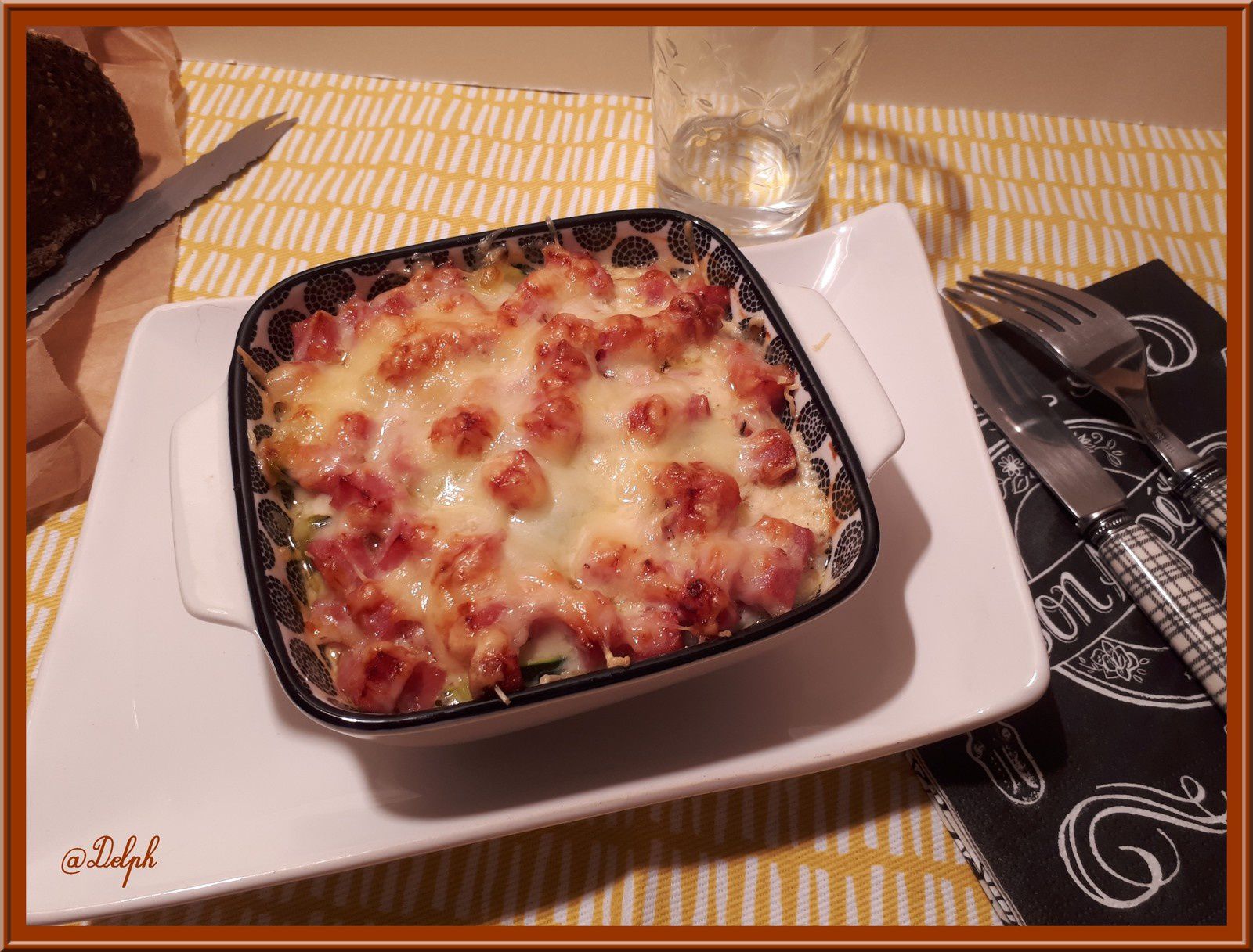 Gratin De Courgettes Aux Des De Jambon Et Moutarde Oh La