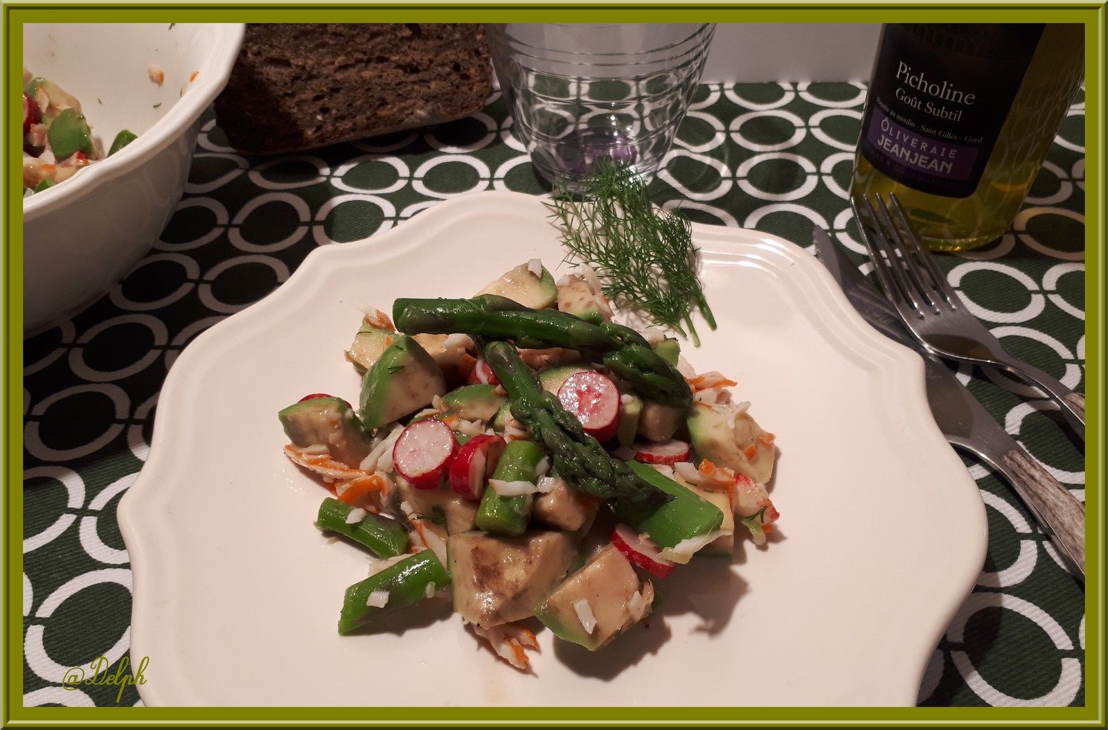 Salade Avocat Radis Asperges Et Crabe Oh La Gourmande