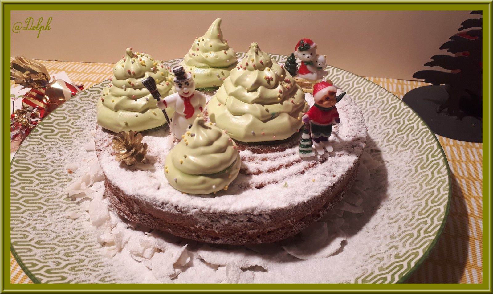 Toute la décoration pour faire un gateau de Noel gourmand