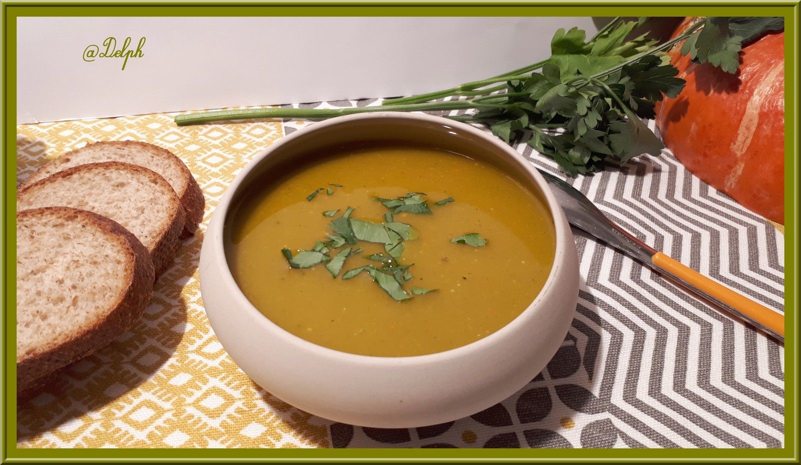 Soupe de potimarron et lentilles Corail - Oh, la gourmande..