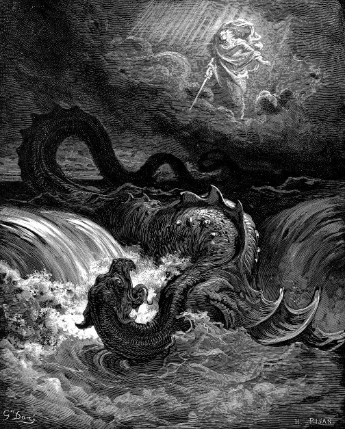 La destruction du Léviathan, gravure de Gustave Doré, 1865