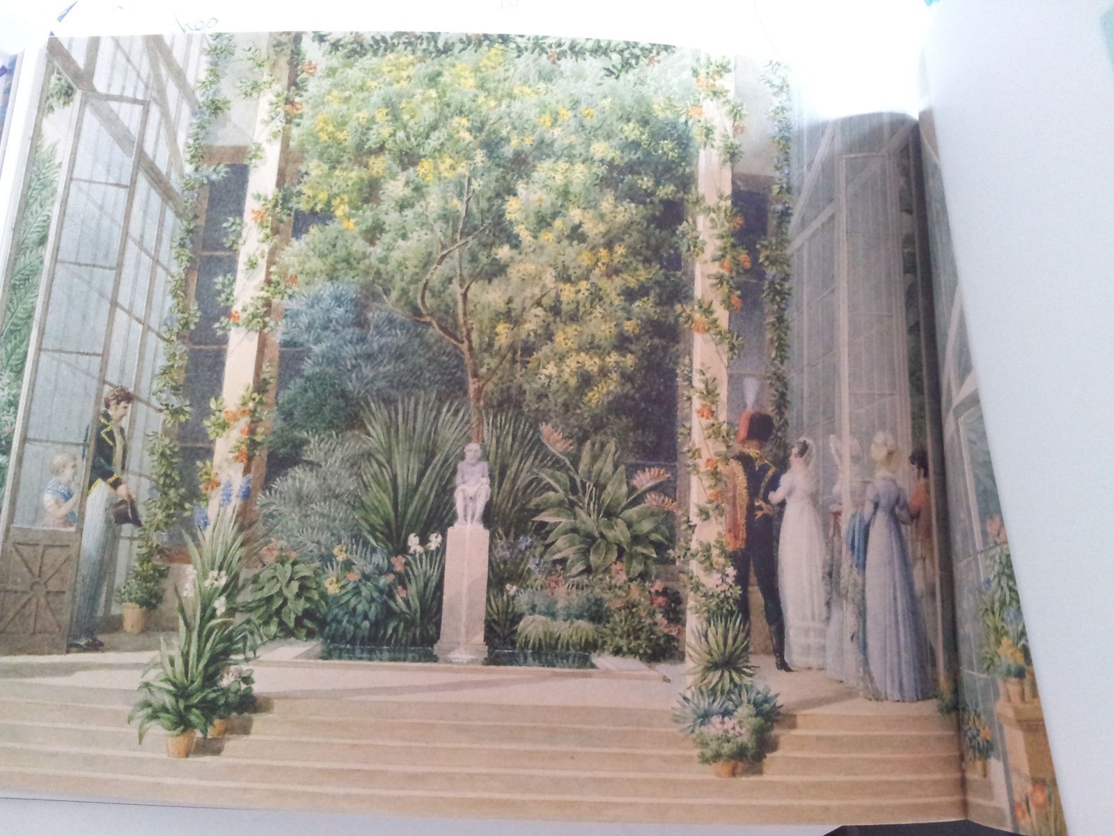 "Intérieur de la serre-chaude à la Mamaison d'Auguste Garneray - vers 1824.