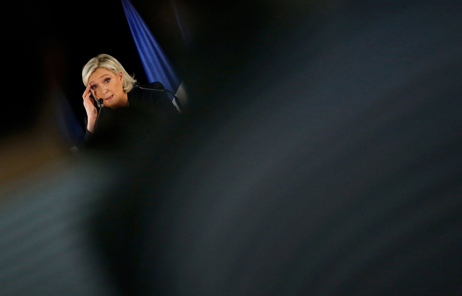 Marine Le Pen a rendu visite aux troupes françaises stationnées au Tchad le 21 mars dernier. (Reuters)