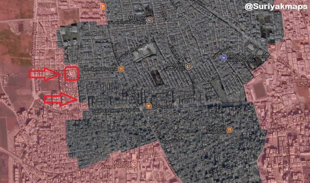 [Vidéos, carte] Vue d'ensemble de l'opération anti-EI à Damas Sud le 16 mai 2018 (Southfront)