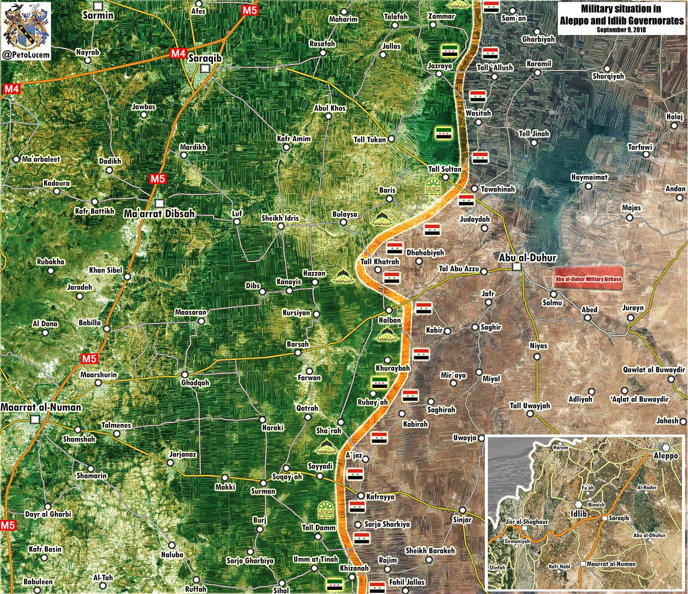 [Mise à jour de la carte] Situation militaire dans la région d'Abu al-Duhur dans la province syrienne d'Idlib (Southfront)